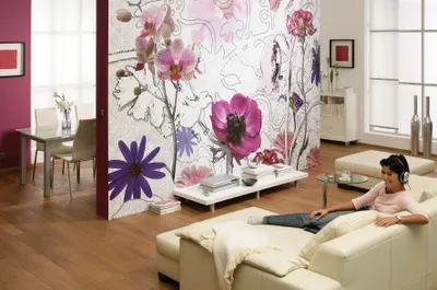 Zdjęcie produktu dla Tapeta Komar "Purple", liliowy, 368 x 254 cm