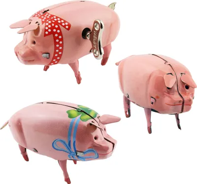 Produktbild von Blechspielzeug - Schwein - Polly the pig - Blechschwein Set