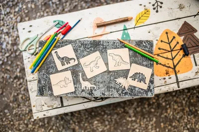 Productafbeelding van BeWooden Lišácké inlegpuzzel 4-in-1 - Dino