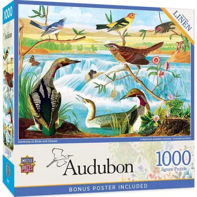 Obrázek produktu pro Puzzle 1000 dílků Audubon Harmonie ptáků a potoka