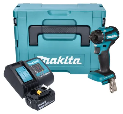 Image de Makita DDF 083 SM1J Perceuse-visseuse sans fil 18 V 40 Nm 1/4'' Brushless + 1x batterie 4,0 Ah + chargeur + Makpac