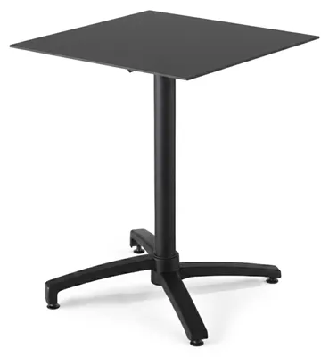 Produktbild von Terrassentisch 70 cm, klappbar, Laminat schwarz - Oviala Opéra
