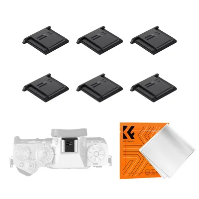 6er-Pack Hot Shoe Cover – Schutzkappen mit Reinigungstuch