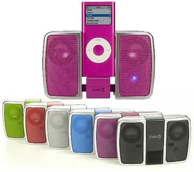 Produktbild von Logic3 iStation Traveller Pink, 2.0, 4 W, AAA, Rosa, iPod, PSP, 124 x 82.55 x 82.55 mm