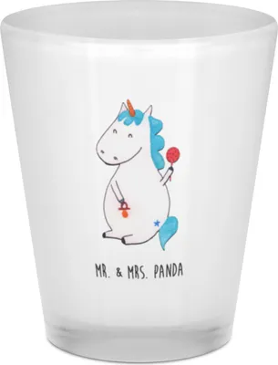 Produktbild von Mr. & Mrs. Panda Schnapsglas Einhorn Baby - Transparent - Geschenk, Geburtstag, Stamperl, Likör Glas, Mutter, Eltern, Schnapserl, Pinnchen, Unicorn, Einhörner