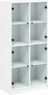 Obrázok produktu pre vidaXL Vysoká doska s dvierkami Biela 68x37x142 cm Materiál na báze dreva