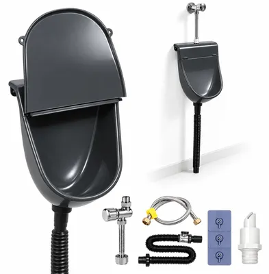 Wandurinoir-Set mit Deckel, PP, 28,5x38,5x18 cm, inkl. Spülventil