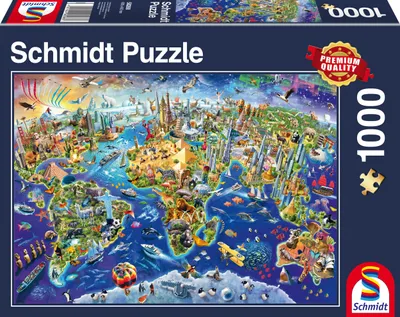 Obrázek produktu pro Schmidt Spiele 58288, 1000 kusů, Mapy, 12 rok/roky