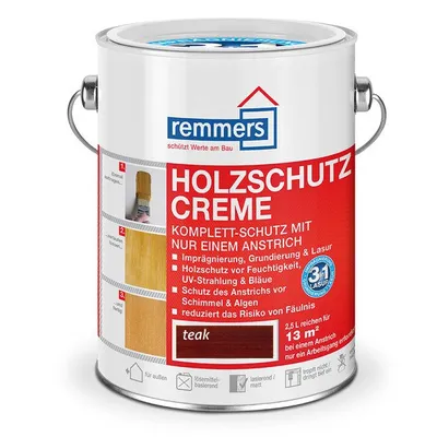 Obrázok produktu pre Remmers Wood Protection Cream 2719 Teak 0,75 l na ochranu a konečnú úpravu dreva v exteriéri