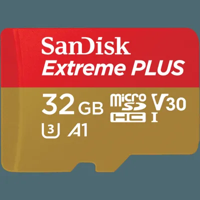 Image de SanDisk MicroSDHC karta 32GB Extreme PLUS (10MB/s, UHS-I V30, Rescue Pro Deluxe) + adaptér