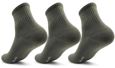 Produktbild von 3 Paar Herren Quarter Socken halbhoch mit Belüftung Sport Freizeit Baumwolle Khaki/43-46