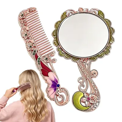 Produktbild von Vintage-Handspiegel mit Strasssteinen
