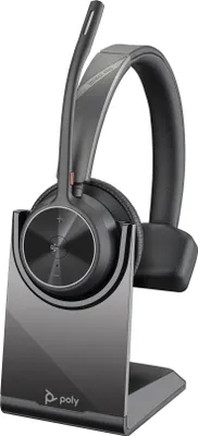 Produktbild von HP Poly Voyager 4310-M UC Headset + USB-A-an-USB-C-Kabel + BT700 Dongle, Kabellos, 20 - 20000 Hz, Büro/Callcenter, Kopfhörer, Schwarz
