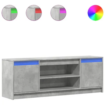Produktbild von vidaXL TV-Schrank mit LED-Beleuchtung Betongrau 139,5x34x50 cm