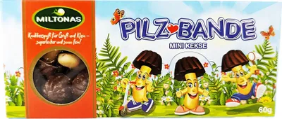 Produktbild von Mini Kekse Pilz-Bande brauner Hut 60g