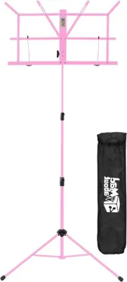 Produktbild von Famanu Musikständer Tragbar - Faltbare Notenhalter in Rosa mit Tragetasche