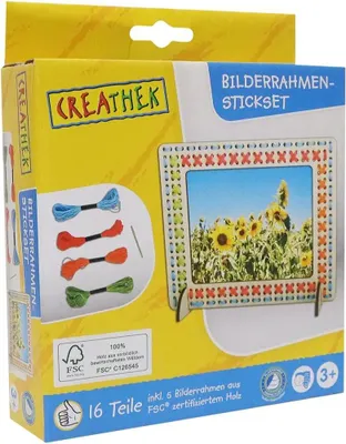 Produktbild von CR Holz Bilderrahmen Stickset, 21 Teile