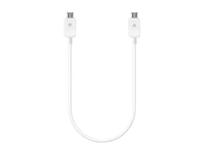 Zdjęcie produktu dla Samsung ET-DC10, 0,3 m, Micro-USB B, Micro-USB B, USB 3.2 Gen 1 (3.1 Gen 1), Męska/Męska, Biały