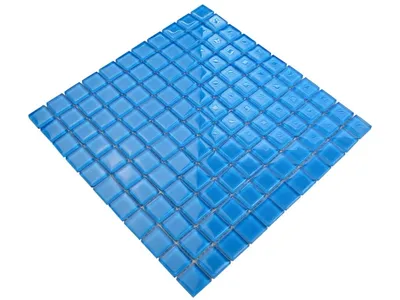 Immagine prodotto di Mosaico in vetro blu, mosaico per parete e pavimento, mosaico decorativo 30 x 30 cm