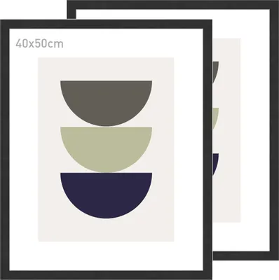 Produktbild von accent by nielsen Holz Bilderrahmen Velino, Schwarz, 40 x 50 cm (2er Set)