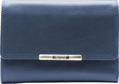 Image de Esquire Cuir porte-monnaie Helena RFID Lady Wallet Blue bleu marine