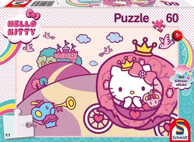 Produktbild von Schmidt Spiele Glitzerpuzzle, Prinzessin Kitty, 60 Stück(e), Cartoons