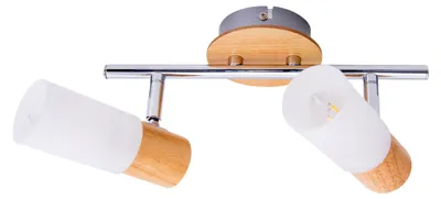 Produktbild von Deckenleuchten - 2er Wand-/ Deckenspot "TODTNAU" L: 39cm, Deckenlampe im Landhaus Stil, aus Metall und Kunststoff in natur, 39 x 21 x 19,8 cm, E14-Fassung