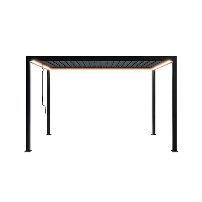 Zdjęcie produktu dla Pergola Ogrodowa Bioklimatyczna 100% Aluminiowa NORDVIC Skyline LED 3x4 m Antracyt