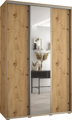 Produktbild von MEBLE KRYSPOL Davos 3 Schrank, drei Türen - 235,2x180x60 cm - Artisan  Artisan Silber