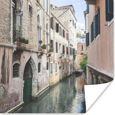 Produktbild von MuchoWow® Poster Venedig - Italien - Kanal 50x50 cm - Wohnzimmerdekoration