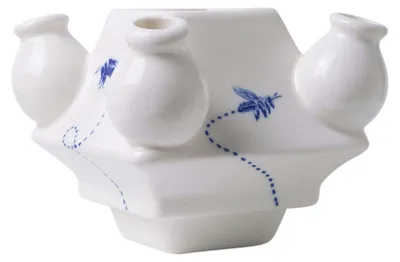 Obrázok produktu pre Heinen Delfts Blauw – Váza s tulipánmi, séria "Stapelgekte" - Modrá farba - Stredná časť - 10 cm