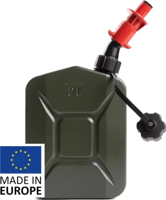 Produktbild von BW® Proper Kraftstoffkanister Metall Benzinkanister 2 Liter mit Ausgießer "Smart" - Hergestellt in Europa