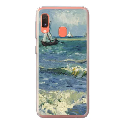 Produktbild von MuchoWow® Handyhülle Schutzhülle Hülle für Samsung Galaxy A20e Meereslandschaft bei Les Saintes-Maries-de-la-Mer - Vincent van Gogh Silikon Softcase Handy Hülle - Abdeckung