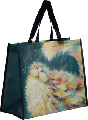 Produktbild von Einkaufstasche Regenbogen Katze, Kim Haskins Katzen Einkaufstaschen Geschenkidee Tiere