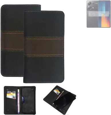 Produktbild von K-S-Trade Hülle Handyhülle kompatibel mit POCO M6 Pro 4G Schutzhülle Walletcase Bookstyle Tasche Schutz Case Handytasche Wallet Cover Kunstleder