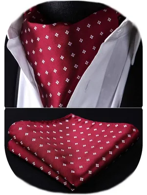 Productafbeelding van Herenset met sjaals en stropdassen, bloemenmotief, paisley, rood, one size