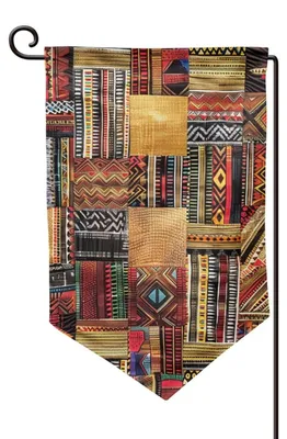 Productafbeelding van Dubbelzijdige Afrikaanse Textiel Tuinvlag