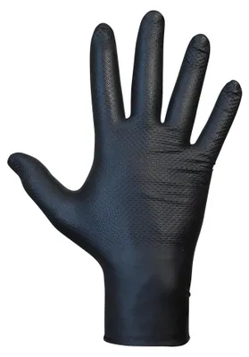 Image de JUBA Nitrile Agility Grip Black Powder Free Gloves 50 pièces - Brand EAN : 8423752239481 - Taille : 7