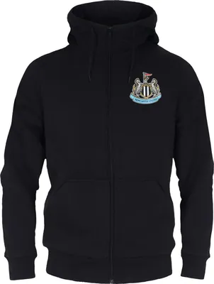Produktbild von Newcastle United FC - Hoodie mit durchgehendem Reißverschluss für Herren, Fleece GF526 (M) (Schwarz)