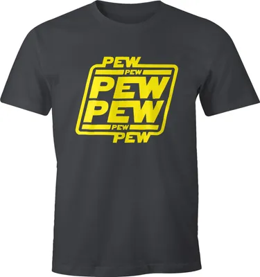 Produktbild von Herren T-Shirt Pew Pew Pew Fun-Shirt Moonworks® dunkelgrau XL