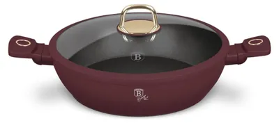Obrázok produktu pre Hrniec s vekom 30 cm 4,5L Leonardo Collection Berlinger Haus BH 8039, matová višňová, jedlo sa nelepí, kompatibilný s indukciou