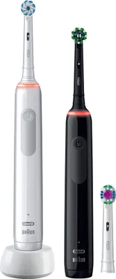 Produktbild von Zubná kefka Pro 3 3900 čierna/biela s druhým nástavcom JAS22