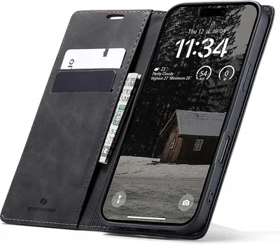 Immagine prodotto di SPACECASE Custodia flip a portafoglio per iPhone 17 Air Nero
