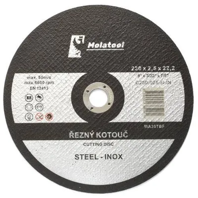 Obrázok produktu pre Štandardný rezný kotúč 230 x 2,5 x 22,2 mm, MT