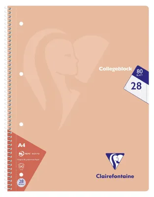 Produktbild von Clairefontaine Collegeblock 80Bl 90g Lin 28 D-Rd