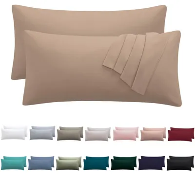 Obrázok produktu pre Vankúšový poťah, 40 x 80 cm, 2 kusy, farba: karamelová, materiál: mikrovlákno