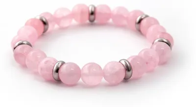 Immagine prodotto di Bracciale di perline in giada rosa MINK33/17