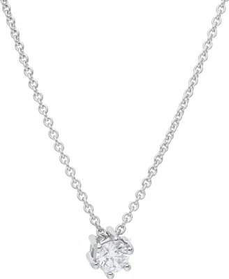 Produktbild von Juwelmalux Halskette mit Anhänger 585 Weißgold mit Brillant JL12-05-0039
