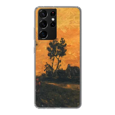 Produktbild von MuchoWow® Handyhülle Schutzhülle Hülle für Samsung Galaxy S21 Ultra Landschaft bei Sonnenuntergang - Vincent van Gogh Silikon Softcase Handy Hülle - Mobiltelefon