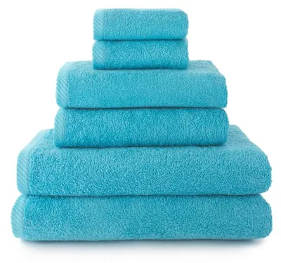 Produktbild von 6-teiliges Handtuchset, 100% Baumwolle, weich und saugfähig